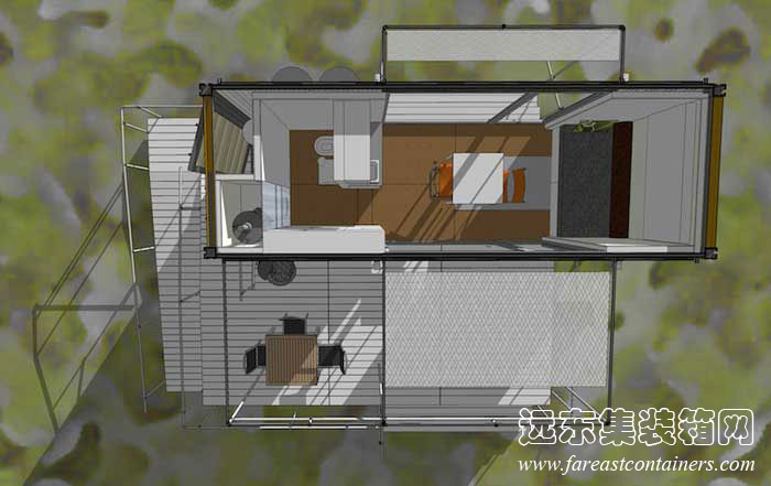 Sunset Idea House 的建筑設(shè)計(jì)圖,集裝箱活動(dòng)房,住人集裝箱房屋,二手集裝箱