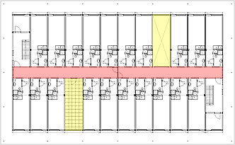 采用內(nèi)廊式走道布局的 Qubic 學生宿舍,集裝箱房屋,集裝箱建筑,集裝箱住宅,集裝箱活動房,住人集裝箱